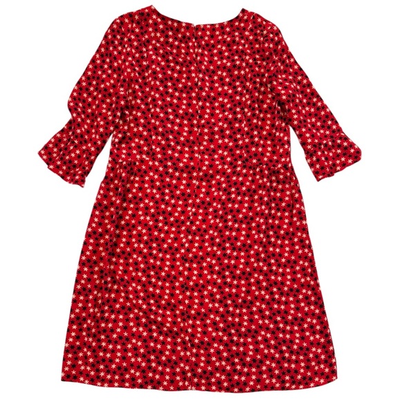 Boden Hyacinth Scattered Stars Casual Midi‎ Knee Length Dress, Red, Size 8 - Picture 6 of 12